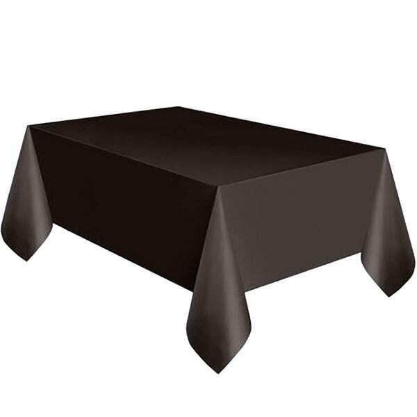 Crown Display 90002 PEC 54 x 108 in. Black Plastic Table Cover, 48PK 90002  (PEC)